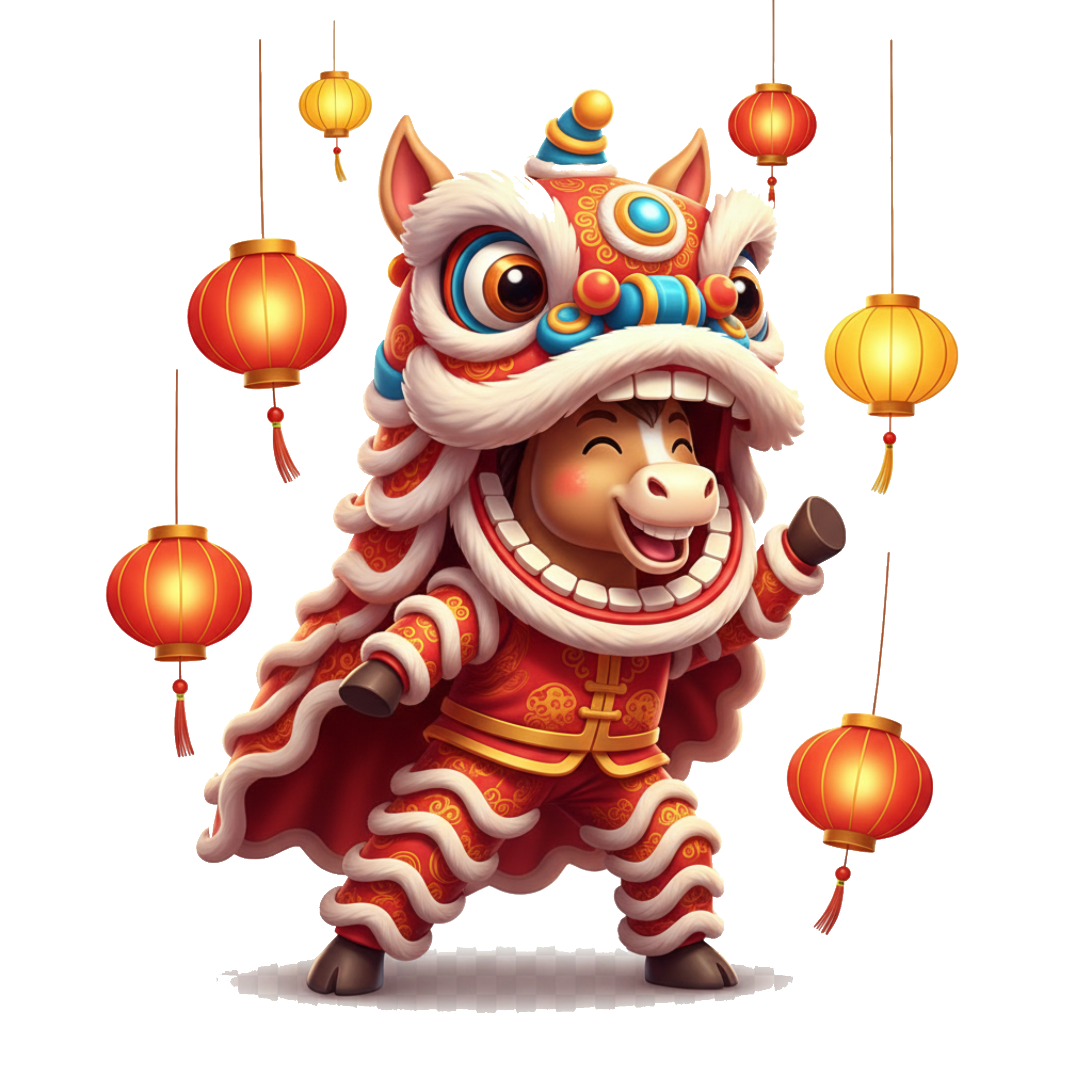 新年氛围卡通马